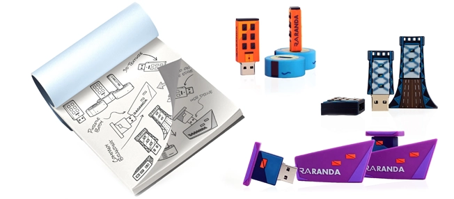 custom shape usb flash drives